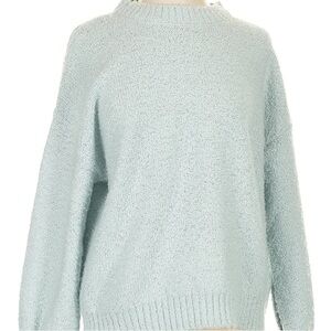 Chelsea & Theodore Soft Teal Turtleneck Sweater